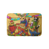 Britse kerstdiner-katten badmat (Voorkant)