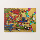 Britse kerstdiner-katten legpuzzel (Horizontaal)