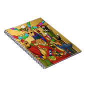 Britse kerstdiner-katten notitieboek (Rechterzijde)