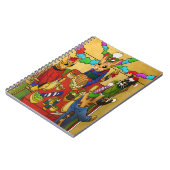 Britse kerstdiner-katten notitieboek (Linkerzijde)