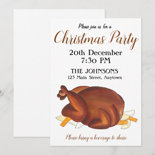 Britse kerstfeest in Turkije Festive Party Kaart (Voorkant / Achterkant)