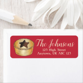 Britse kerstfeestdag in de schijnpartij Pie Festiv Etiket