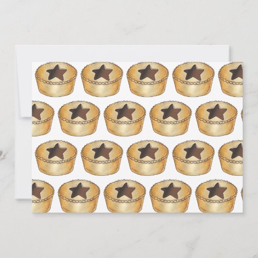 Britse kerstfeestdag in de schijnpartij Pie Festiv Kaart (Achterkant)