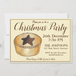 Britse kerstfeestdag in de schijnpartij Pie Festiv Kaart