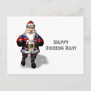 Britse kerstman op de dag van de boxing feestdagenkaart