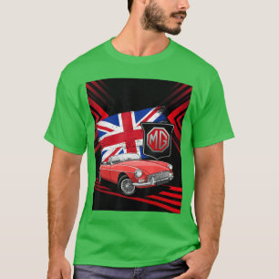 Britse klassieke sportwagen MG MGB Cabrio fami T-shirt