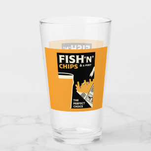 Britse Klassieke vis en chips Glas