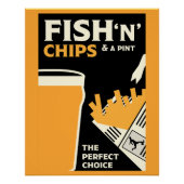 Britse Klassieke vis en chips Perfect Poster (Voorkant)
