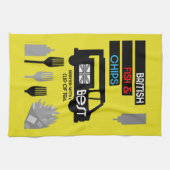 Britse Klassieke vis en chips Theedoek (Horizontaal)