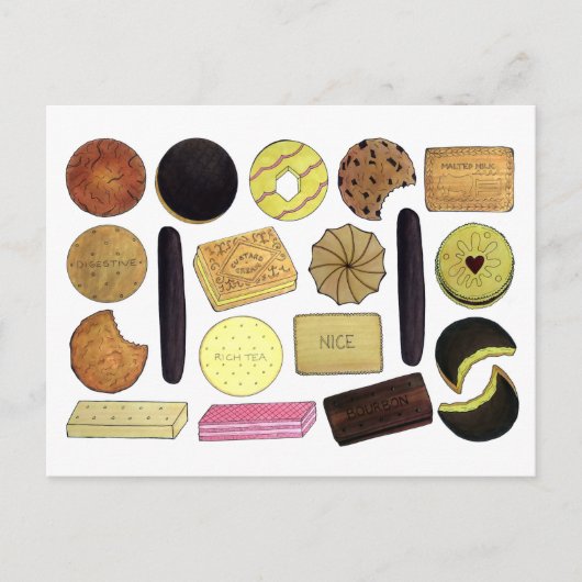 Britse koekjes Shortbrood Rich Tea Digestives Briefkaart (Voorkant)