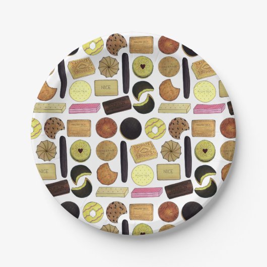 Britse koekjes Shortbrood Rich Tea Digestives Papieren Bordje (Voorkant)