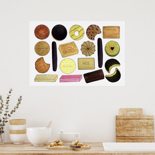 Britse koekjes Shortbrood Rich Tea Digestives Poster (Keuken)