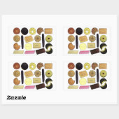 Britse koekjes Shortbrood Rich Tea Digestives Rechthoekige Sticker (Vel)