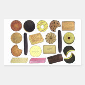Britse koekjes Shortbrood Rich Tea Digestives Rechthoekige Sticker (Voorkant)
