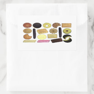 Britse koekjes Shortbrood Rich Tea Digestives Rechthoekige Sticker