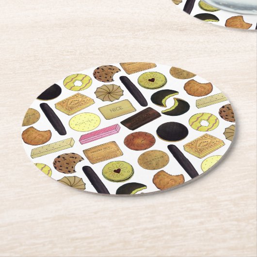Britse koekjes Shortbrood Rich Tea Digestives Ronde Kartonnen Onderzetter (Gebogen)