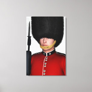 Britse Koninklijke Garde Soldaat Londen Kunst Canvas Afdruk