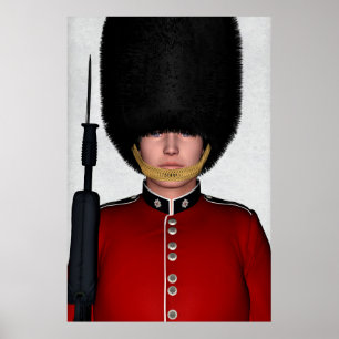 Britse Koninklijke Garde Soldaat Londen Kunst Poster
