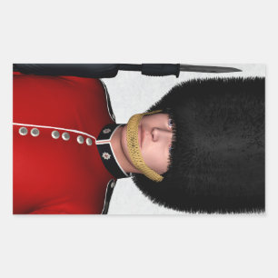 Britse Koninklijke Garde Soldaat Londen Kunst Rechthoekige Sticker