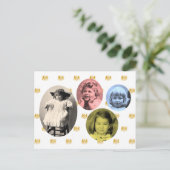 Britse koninklijke meisjes met wapenschild briefkaart (Staand voorkant)