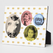 Britse koninklijke meisjes met wapenschild fotoplaat (Zijkant)