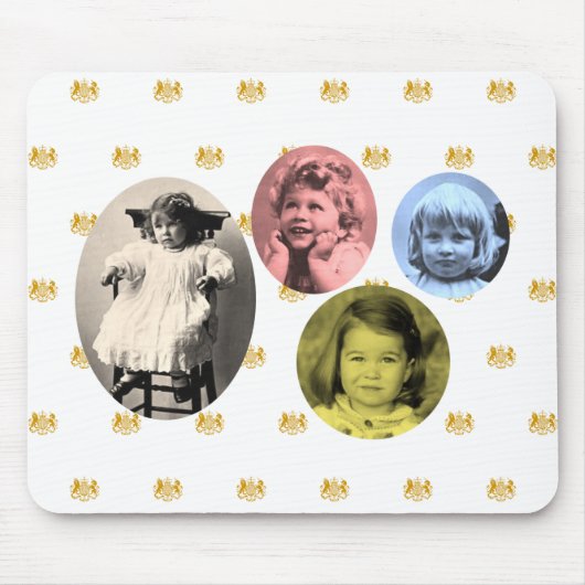 Britse koninklijke meisjes met wapenschild muismat (Voorkant)