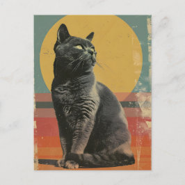 Britse Korthaar Cat  Art Briefkaart