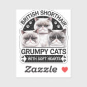 Britse Korthaar Grumpy Cats Sticker (Vel)