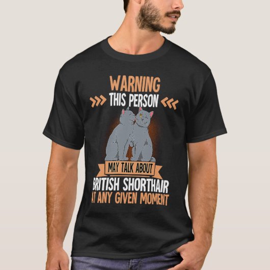 Britse Korthaar Kat  37 T-shirt (Voorkant)
