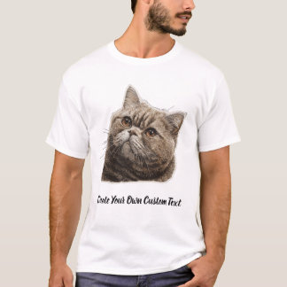 Britse Korthaar Kat Maak Uw Eigen Aangepaste Tekst T-shirt