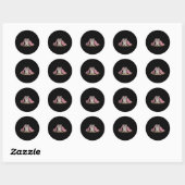 Britse Korthaar kat onder een roze Sticker (Vel)