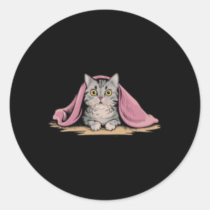 Britse Korthaar kat onder een roze Sticker
