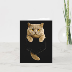 Britse Korthaar Kat Pocket Gifts Kat Mama Kat Papa Kaart