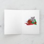 Britse Korthaar Kitten Santa Paws Feestdagen Kaart (Binnen)