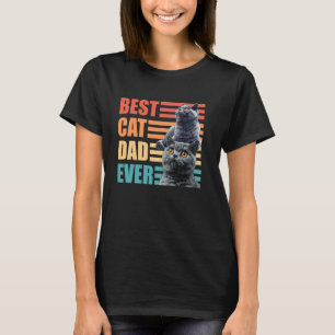 Britse Korthaar Papa BESTE KAT PAPA OOIT Kat Papa T-shirt