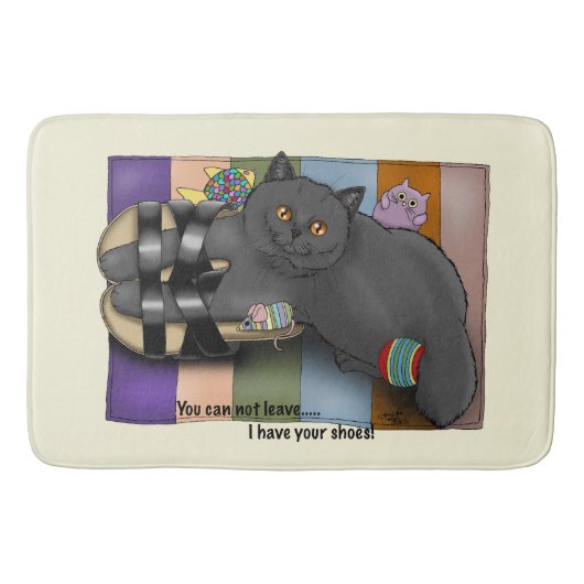 Britse korthaar sandalen grappig Schattige Badmat (Voorkant)