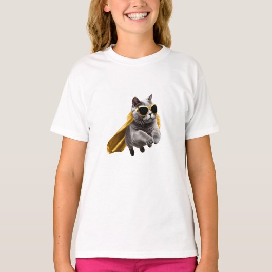Britse Korthaar superheld T-shirt (Voorkant)