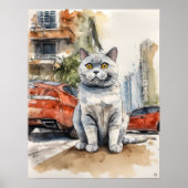 Britse kortharige kat - Cat Art Print (Voorkant)