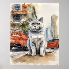 Britse kortharige kat - Cat Art Print