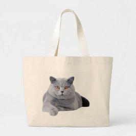 Britse kustkat grote tote bag