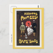 Britse laarzen en schoenen adverteren Briefkaart (Voorkant / Achterkant)