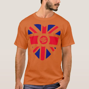 Britse Labour Multinational Patriot Flag Heart T-shirt