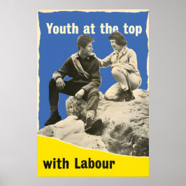 Britse Labour Party Verkiezingsposter Jeugd aan de Poster