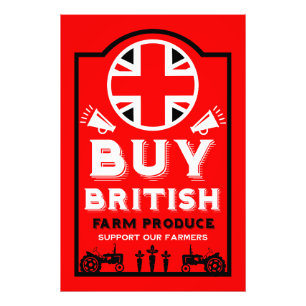 Britse landbouwsteun foto afdruk