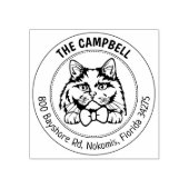 Britse langharige kat retouradres rubberstempel (Afrduk)