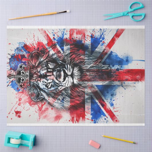 Britse Leeuwenkopvlag Tissuepapier (Craft)