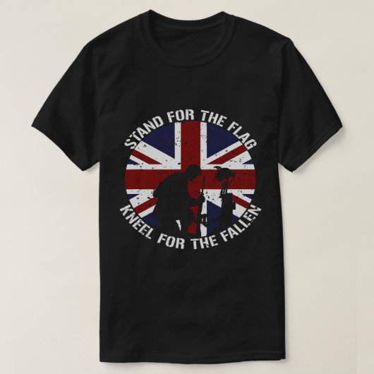 Britse legerveteraan-waardering t-shirt (Design voorkant)
