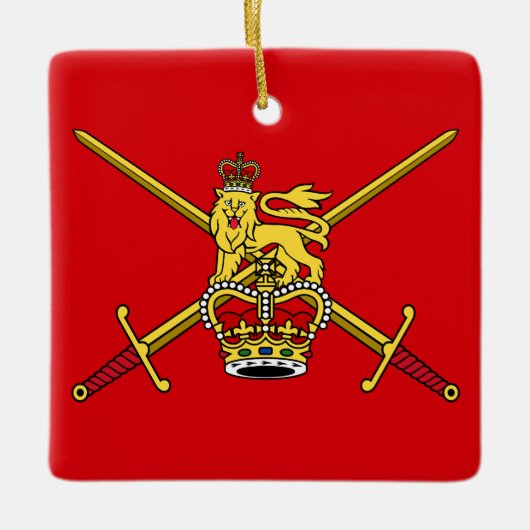 Britse legervlag (niet cerimoniaal) keramisch ornament (Voorkant)