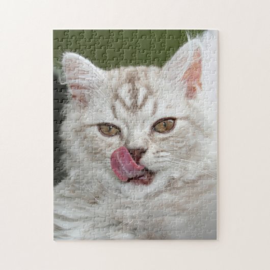 Britse Longhair Kitten - Chocolade, Zilveren Tabby Legpuzzel (Verticaal)