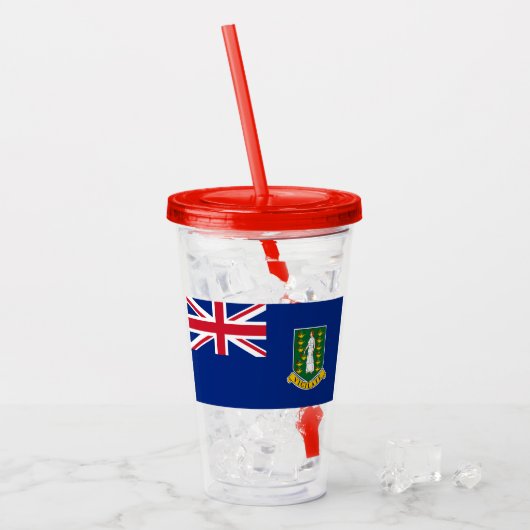 Britse Maagdeneilanden Acryl Drinkbeker (Voorkant ijs)